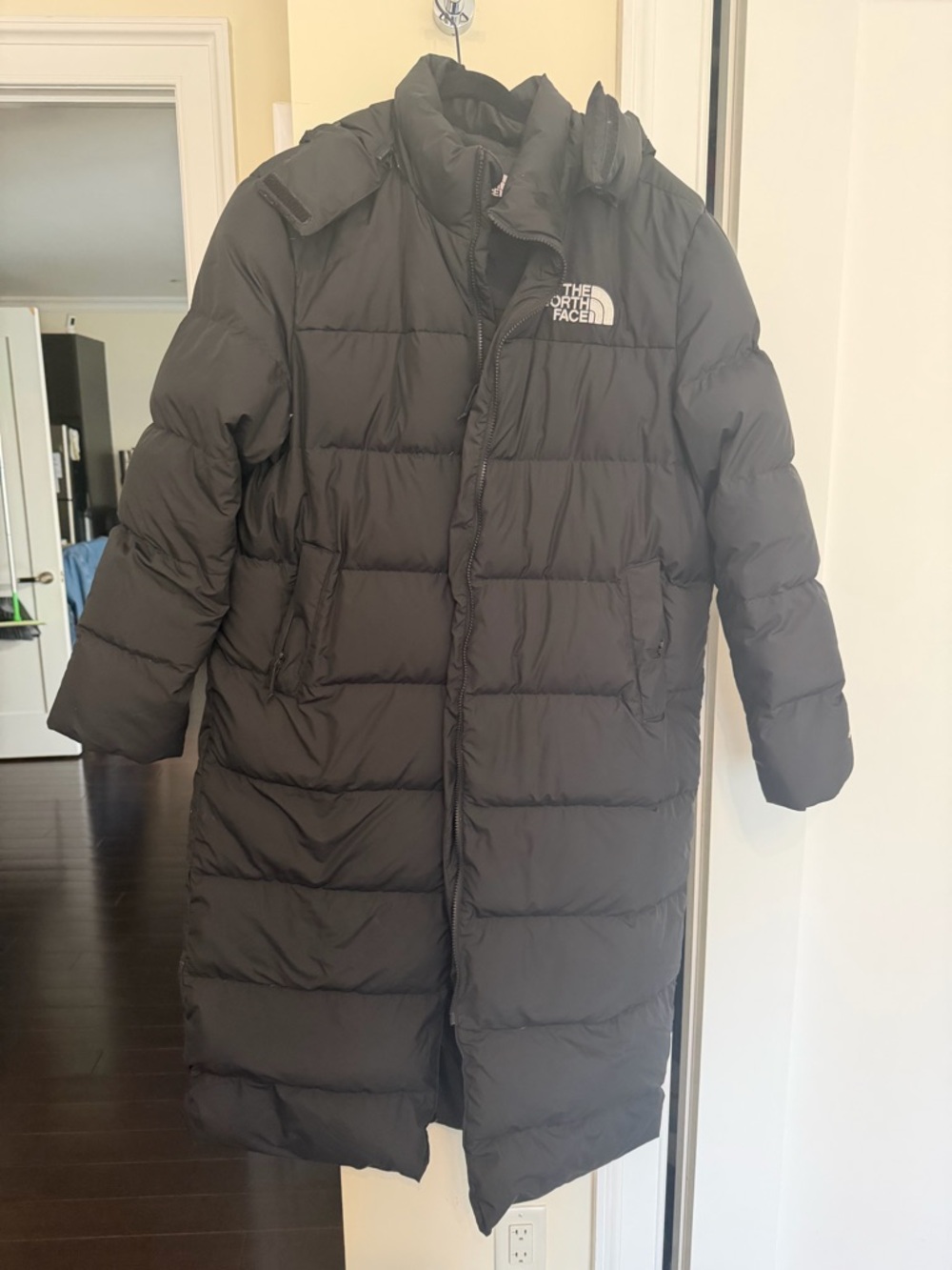 The North Face Kids Black Long Puffer Coat